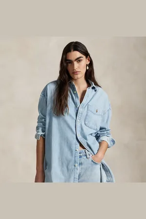 Ralph Lauren Oversized katoenen denim overhemd