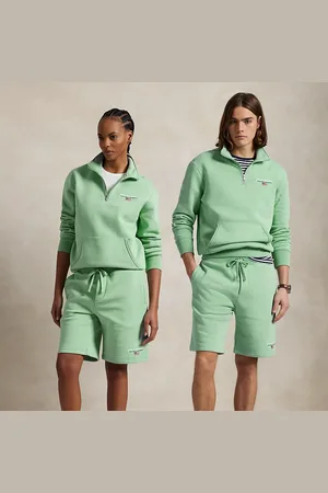 Ralph Lauren Fleece Polo Sport trui met kwartrits