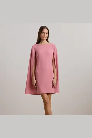 Ralph Lauren Georgette cocktailjurk met cape