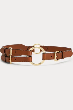 Ralph Lauren Leren riem met drie bandjes en O-ring