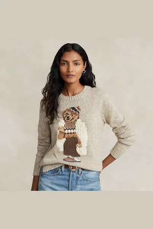 Ralph Lauren Trui van katoenmix met Polo Bear