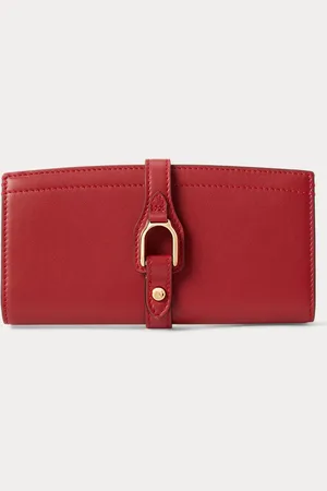 Ralph Lauren Kalfsleren slanke Welington portemonnee