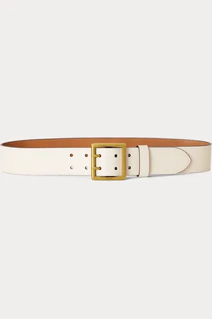 Ralph Lauren Vachetta-leren riem met dubbele gesp