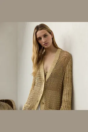 Ralph Lauren Hybride zijden-suède vest