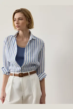 Ralph Lauren Capri relaxed fit gestreept linnen shirt
