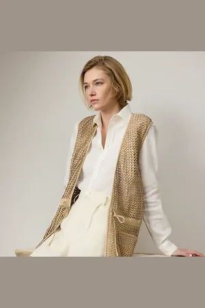 Ralph Lauren Tabetha geweven lamsleren gilet