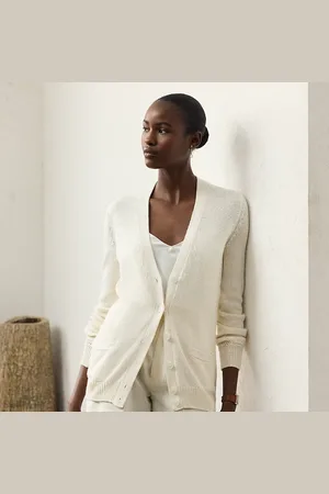 Ralph Lauren Zijden jersey gebreid vest met V-hals