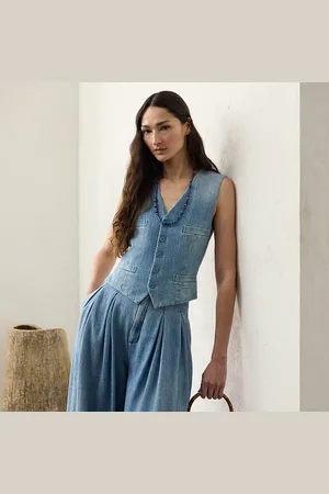Ralph Lauren Presling katoenen denim gilet