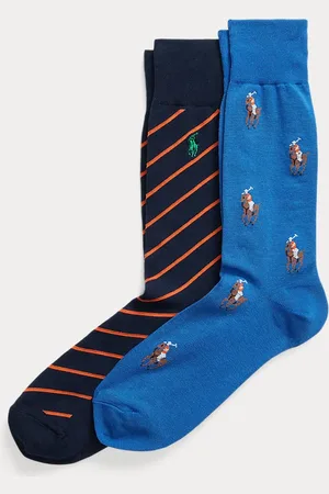 Ralph Lauren 2-pk sokken met Pony all-over en strepen