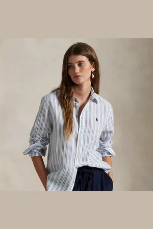Ralph Lauren Classic fit gestreept linnen overhemd
