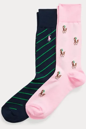 Ralph Lauren 2-pk sokken met Pony all-over en strepen