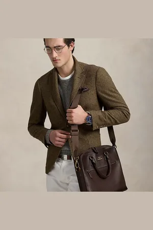 Ralph Lauren Gegranuleerd leren weekendtas