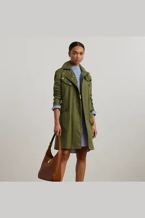 Ralph Lauren Katoenen keperstof trenchcoat met riem