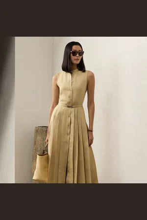 Ralph Lauren Kennedi mouwloze linnen jurk