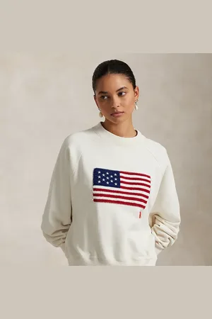 Ralph Lauren French terry trui met logo en vlag