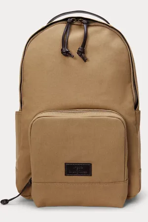 Ralph Lauren Canvas rugzak met leerafwerking