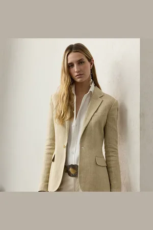 Ralph Lauren Safia tweed blazer van linnenmix