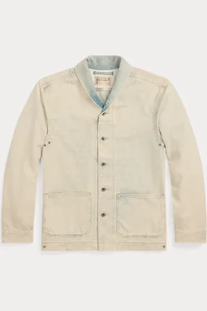 Ralph Lauren Gewassen indigo selvedge denim overshirt