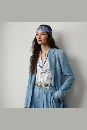 Ralph Lauren Russel katoenen denim blazer
