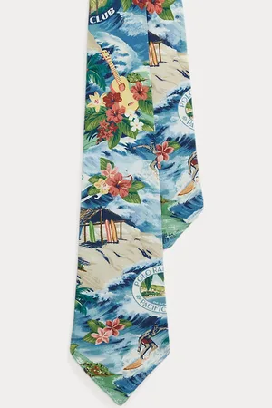 Ralph Lauren Vintage-look stropdas met tropische print