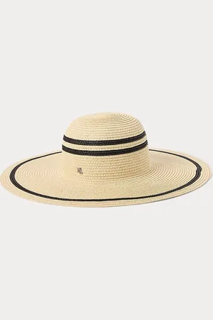 Ralph Lauren Gestreepte zonnehoed van stro