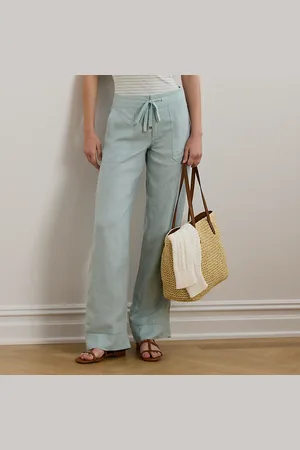 Ralph Lauren Linnen broek met wijde pijpen