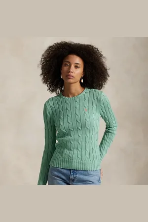 Ralph Lauren Katoenen kabeltrui met ronde hals