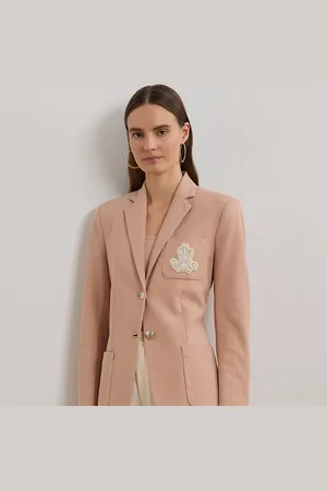 Ralph Lauren Jacquard blazer met goudkleurige patch