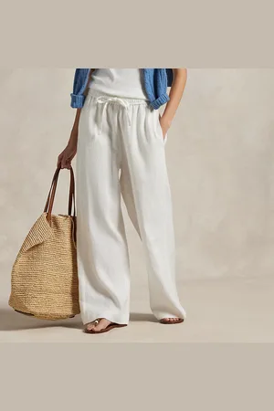 Ralph Lauren Linnen broek met rechte pijp