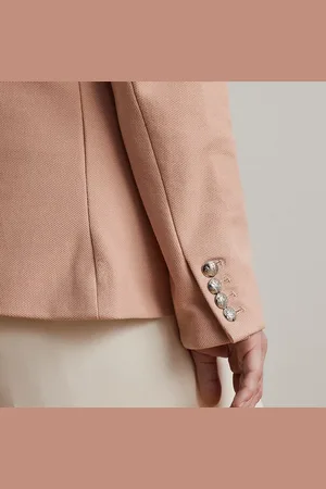 Ralph Lauren Plus Size - Jacquard blazer met goudkleurige patch