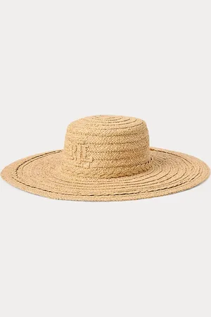 Ralph Lauren Raffia zonnehoed met logo
