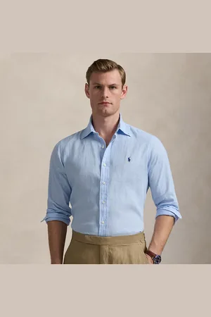 Ralph Lauren Custom fit linnen-katoenen overhemd