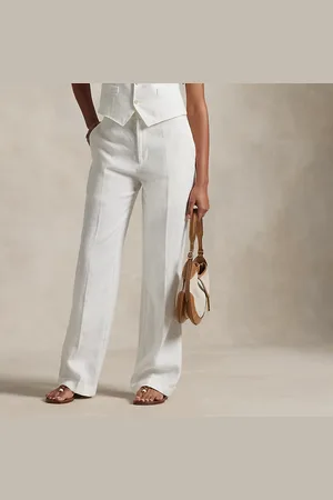 Ralph Lauren Relaxed straight fit linnen broek