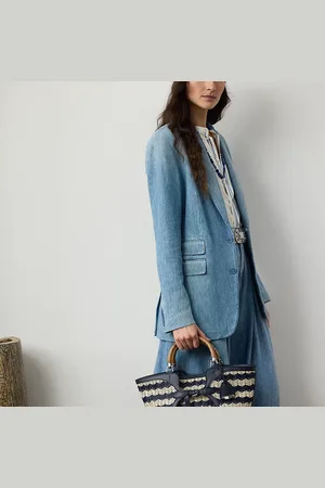 Ralph Lauren De gevlochten raffia Ralph Lauren draagtas