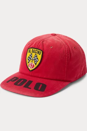 Ralph Lauren Keperstof baseballpet met logopatch