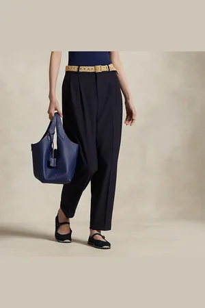 Ralph Lauren Geplooide Tapered fit broek van wolmix