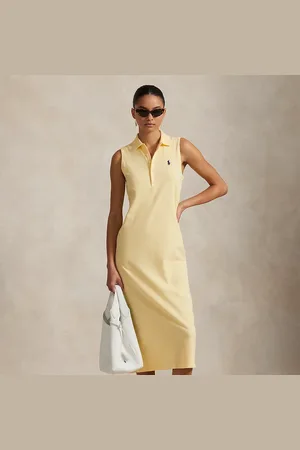 Ralph Lauren Mouwloze stretch katoenen Polo-jurk