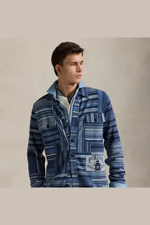 Ralph Lauren Katoen-linnen vest met patchwork
