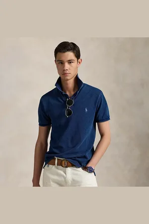 Ralph Lauren Slim fit indigo mesh Polo-shirt