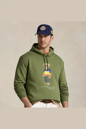 Ralph Lauren Grotere Maten - Fleece hoodie met Polo Bear