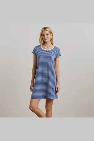 Ralph Lauren Gebreid nachthemd met kanten rand