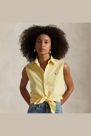 Ralph Lauren Mouwloos katoenen Oxford overhemd