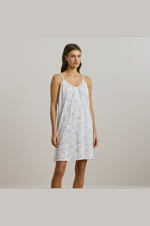 Ralph Lauren Gebloemd jersey nachthemd met bandjes