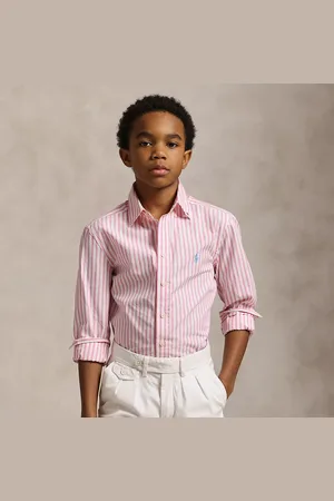 Ralph Lauren Geruit poplin katoenen overhemd