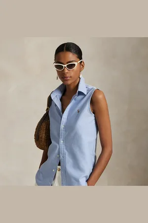 Ralph Lauren Mouwloos katoenen Oxford overhemd