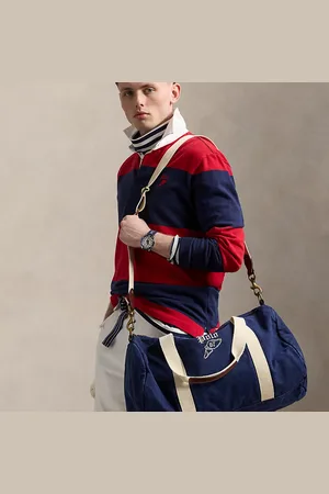 Ralph Lauren Geborduurde canvas weekendtas