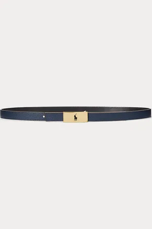 Ralph Lauren Omkeerbare leren Polo ID riem