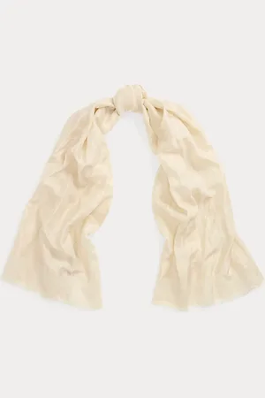 Ralph Lauren Wikkelsjaal van metallic katoenmix