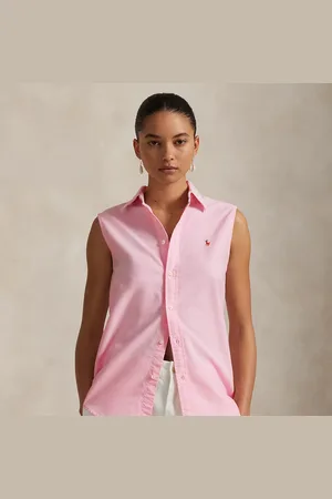 Ralph Lauren Mouwloos katoenen Oxford overhemd