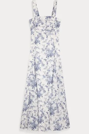 Ralph Lauren Seersucker jurk met bloemenprint